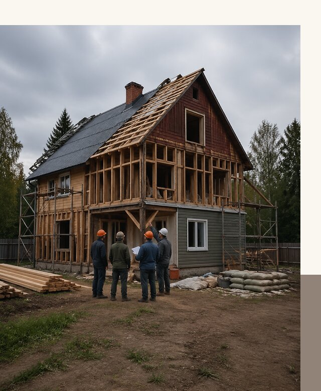 Реконструкция дачного дома в Луге под ключ с проектом