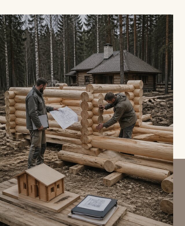 Проектирование и строительство домов из бревна в Луге